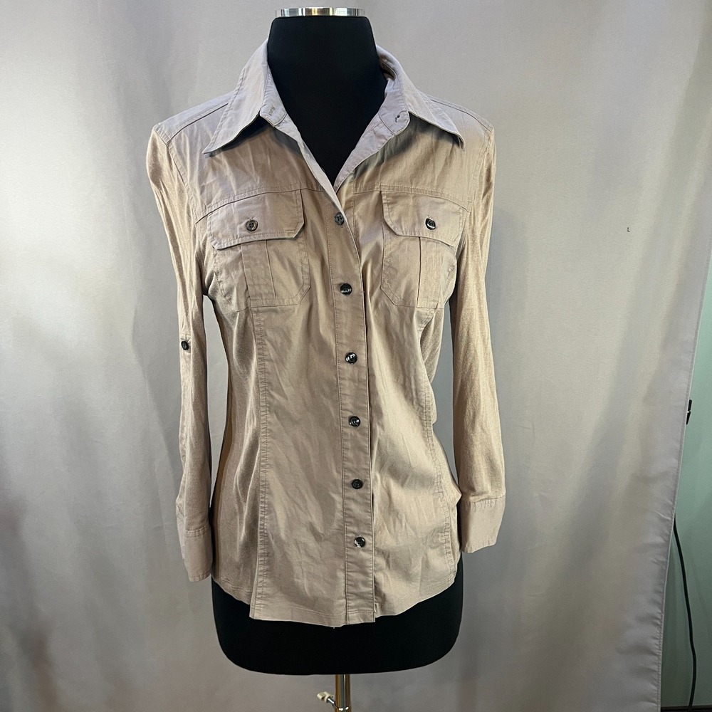 INC International Concepts Women 12 Button Up Shirt Long Sleeve Casual‎ Office